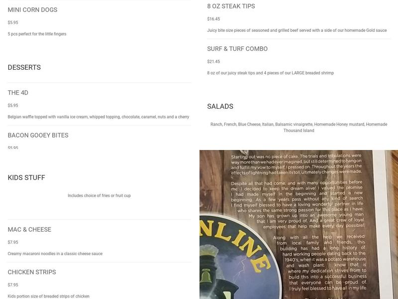 Mainline Bar & Grill Menu