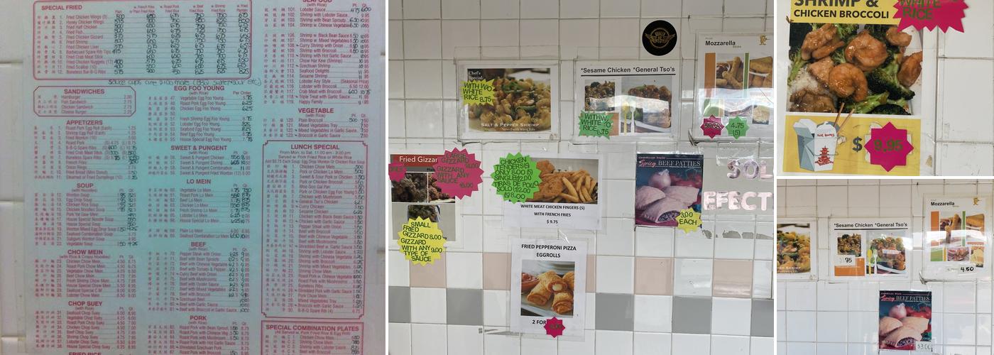 Mr Chen's Westbury Kitchen Menu