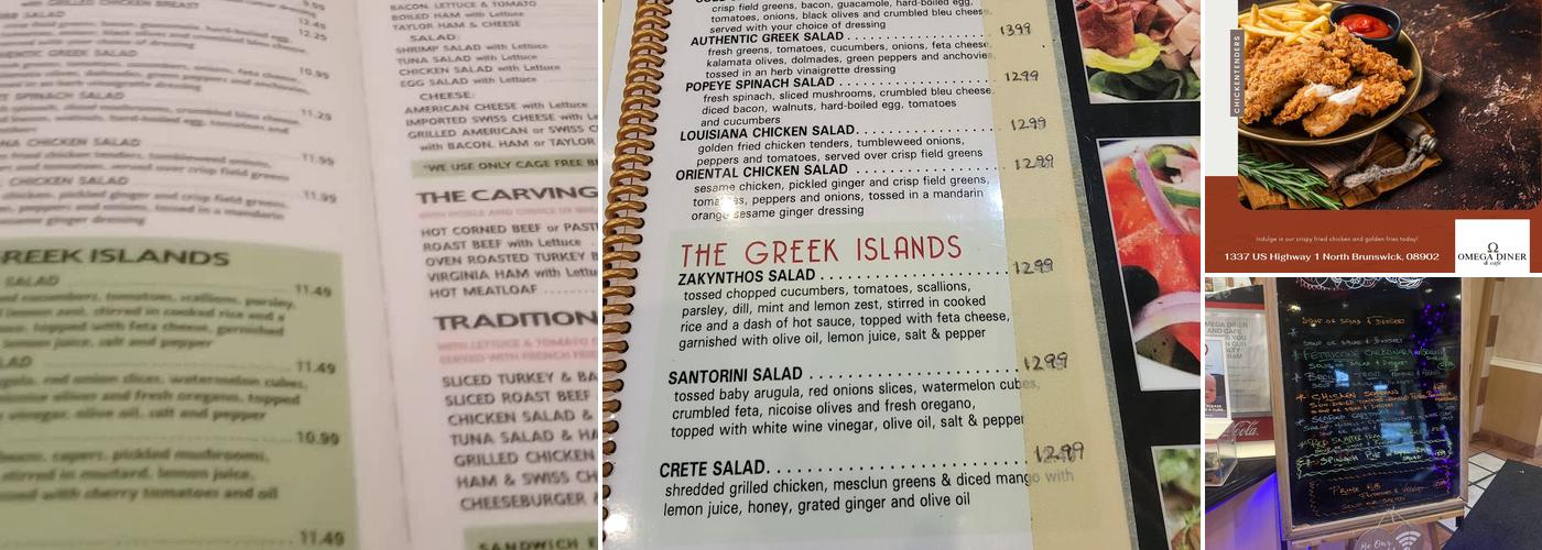 Omega Diner & Cafe Menu