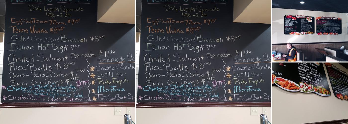 Cafe Amici Menu