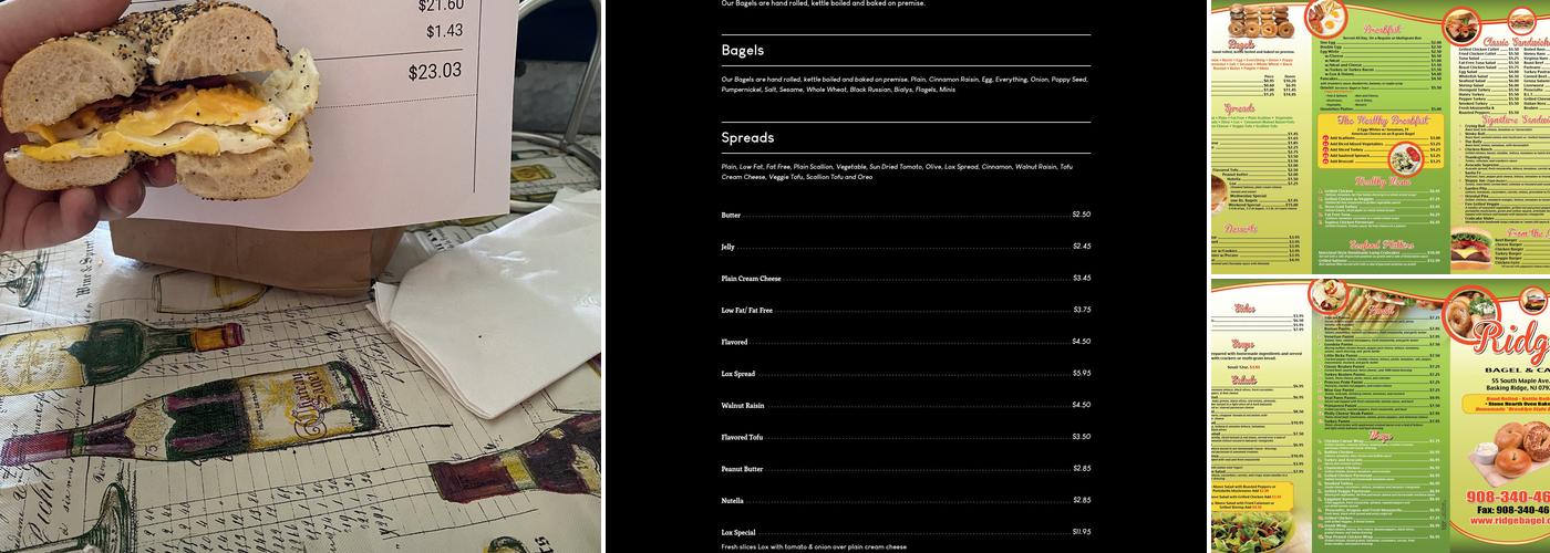 Ridge Bagel & Cafe Menu