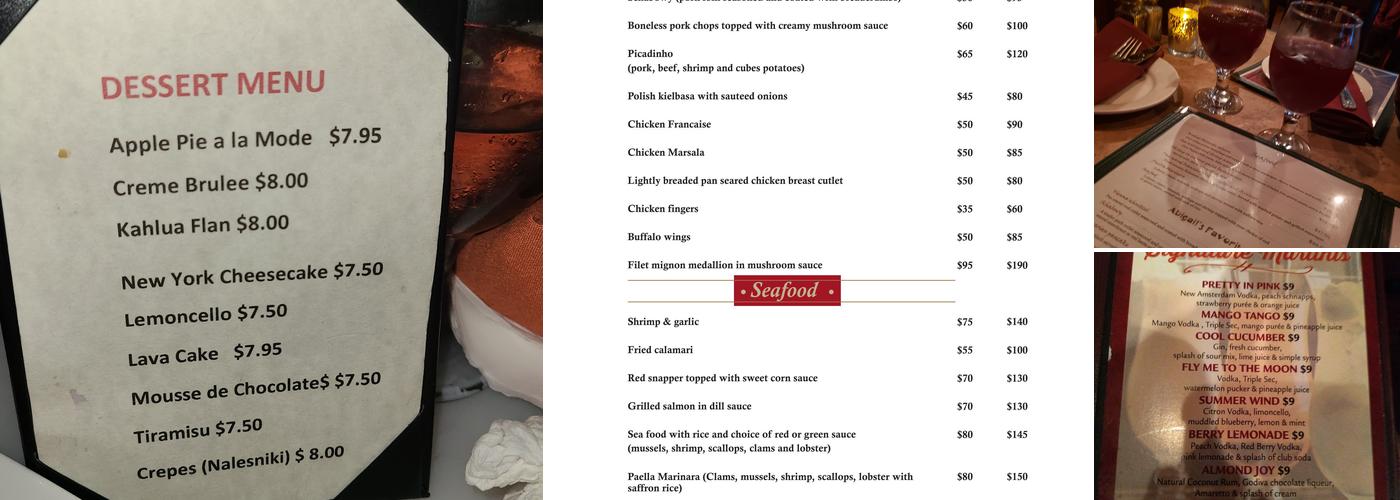 Abigail's Restaurant Menu