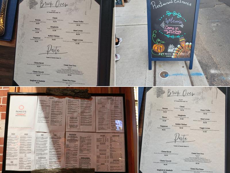Panico's Restaurant & Bar w/ Brick Oven Pizza Menu