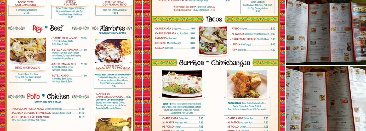 Costa Chica Mexican Restaurant & Pizzeria Menu