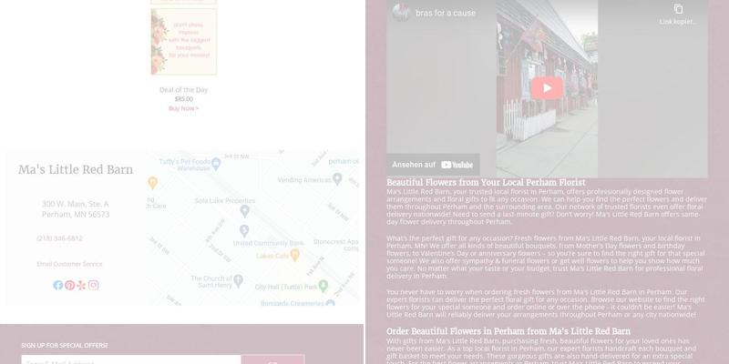 Ma's Little Red Barn Menu