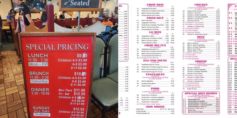 King Buffet Menu