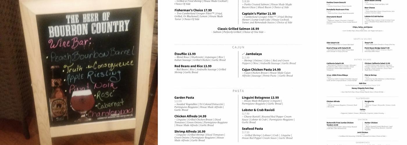 Harbor Restaurant Menu