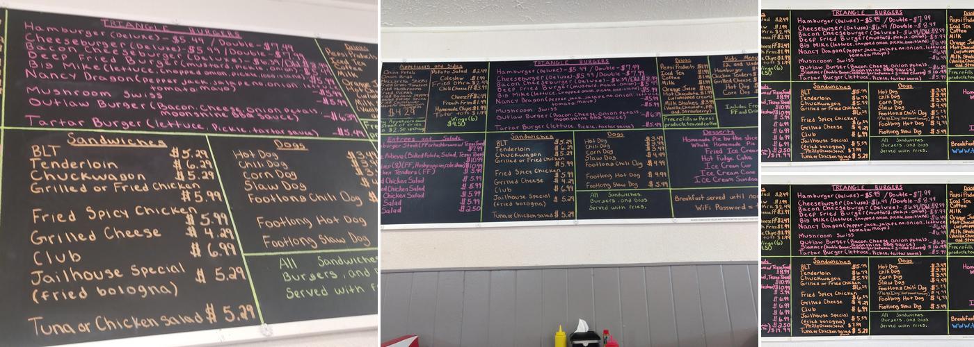 Triangle Restaurant Menu