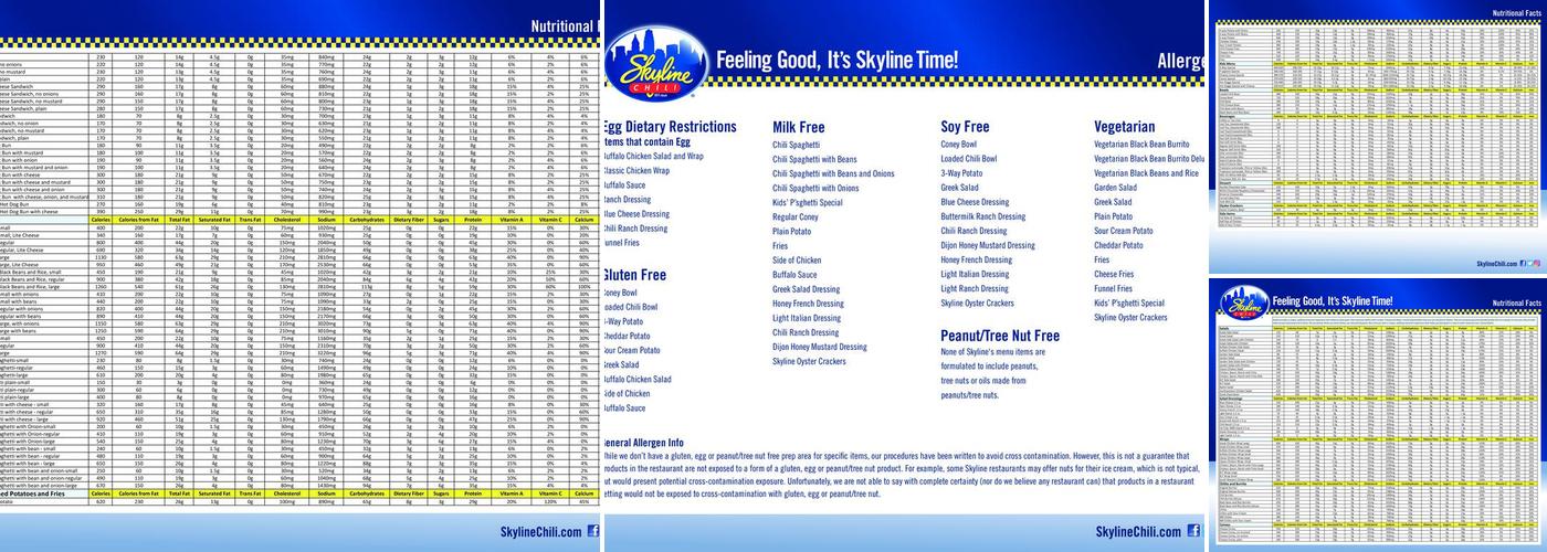 Skyline Chili Menu