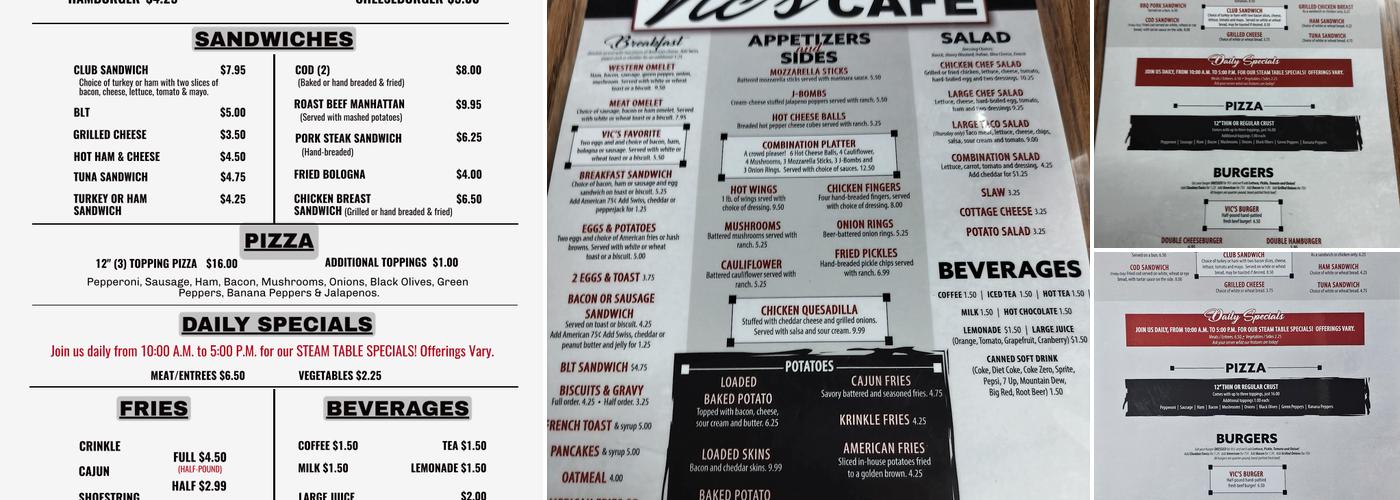Vic's Cafe Menu