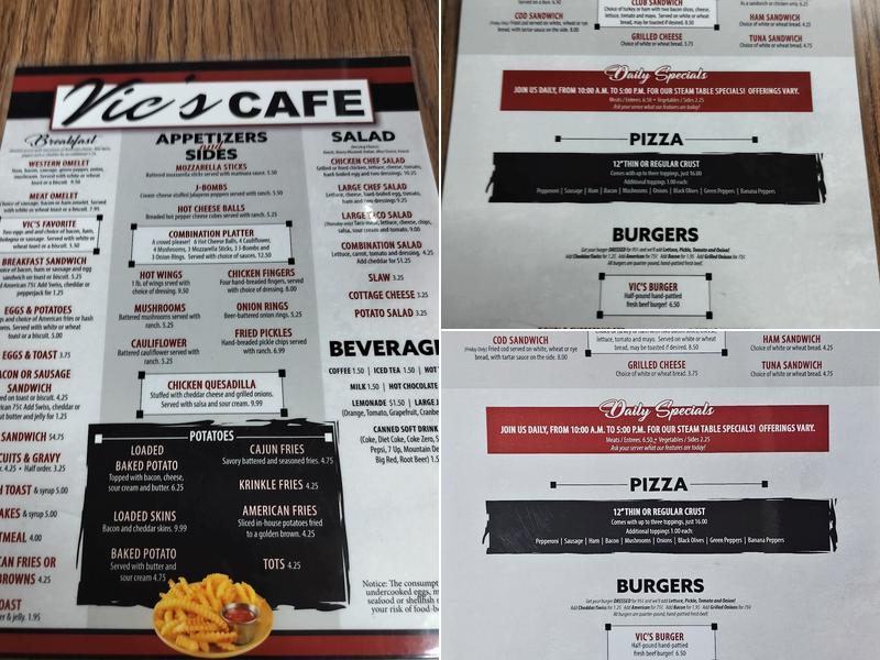 Vic's Cafe Menu