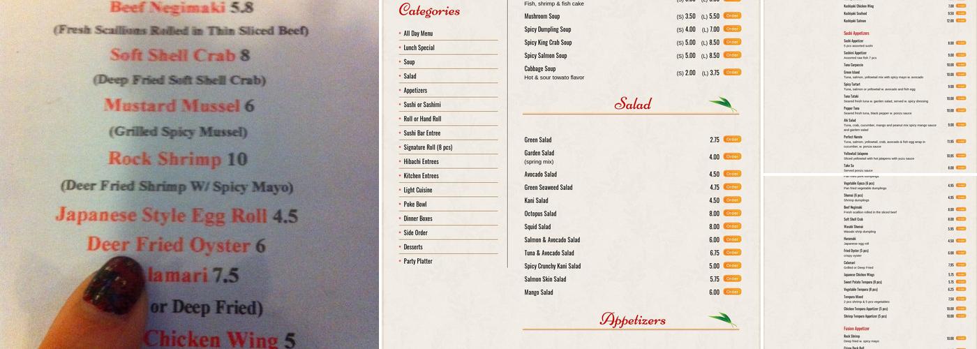Sushi Express Menu