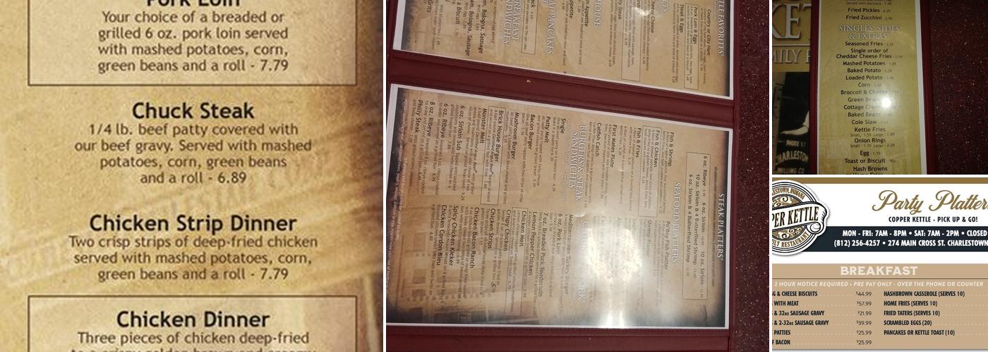 Copper Kettle Menu