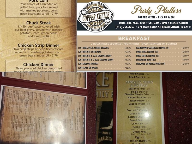 Copper Kettle Menu