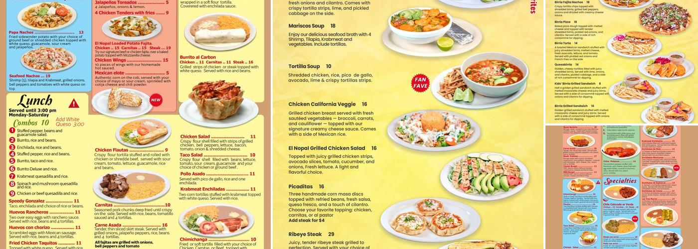 El Nopal Menu