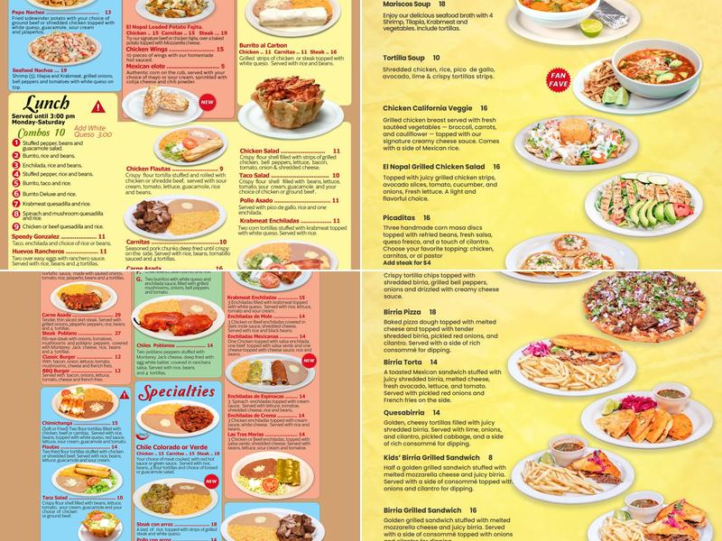 El Nopal Menu