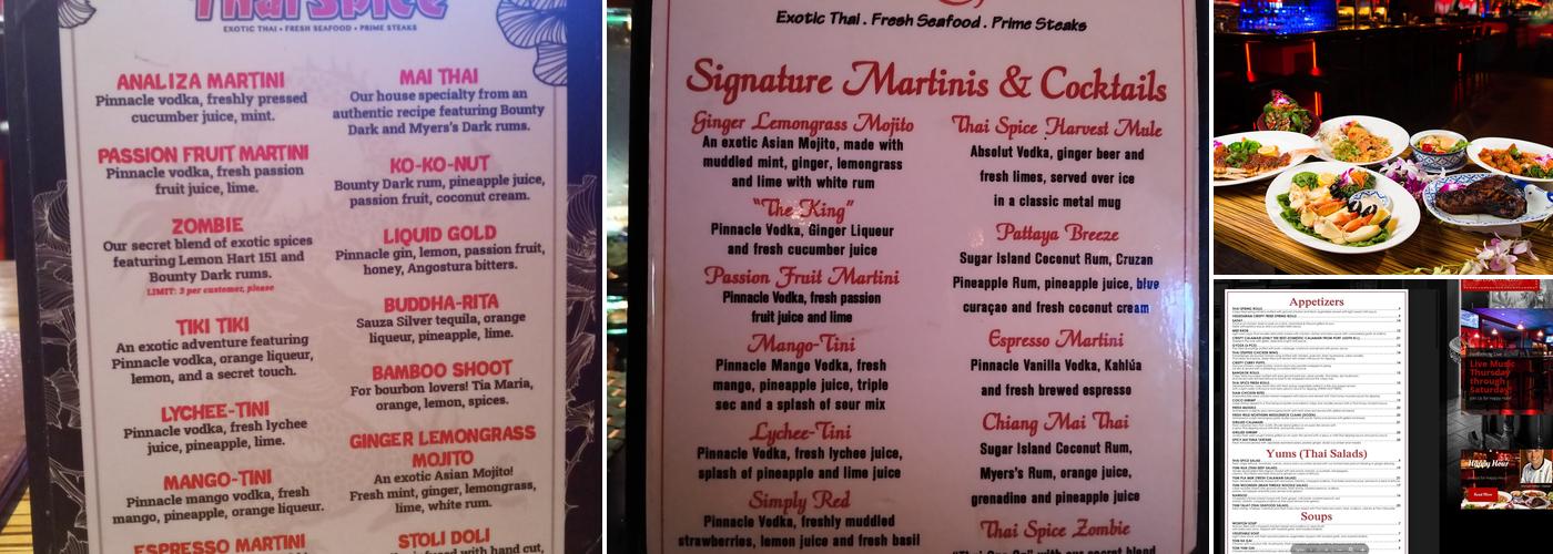 Thai Spice Menu
