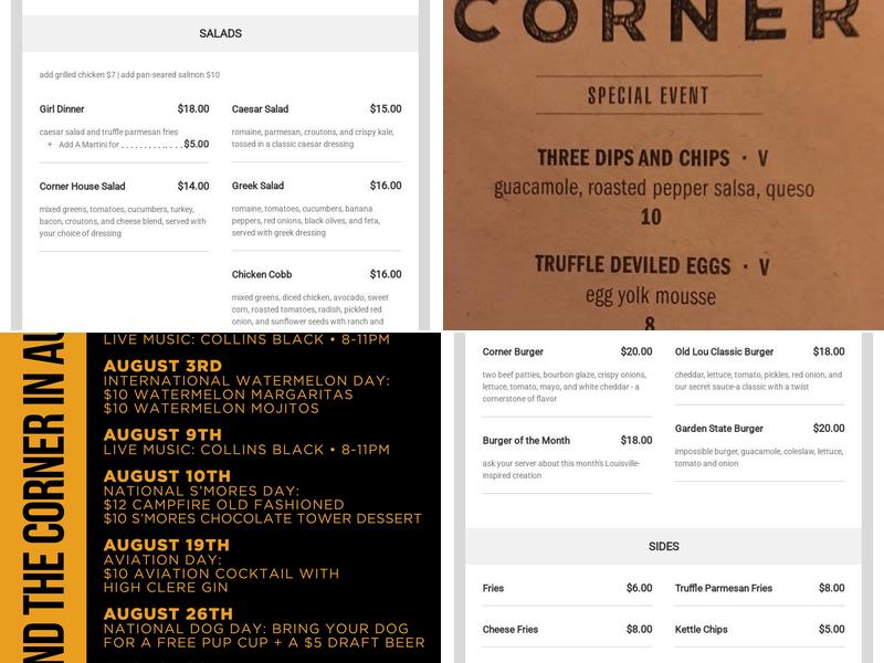 Corner Menu