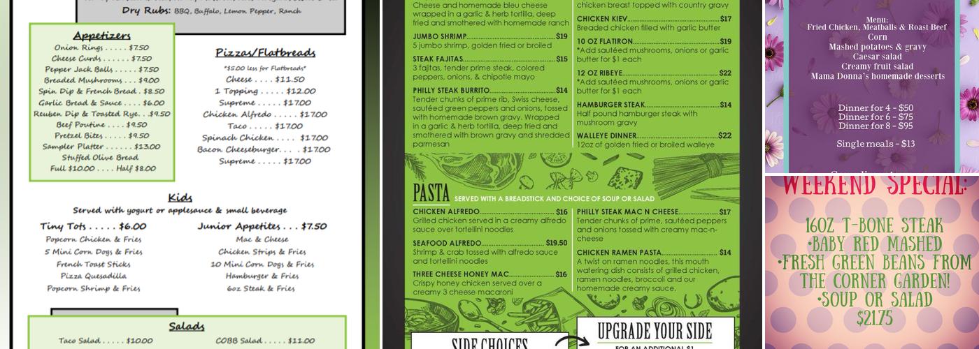 Knott's Corner Bar & Grill Menu