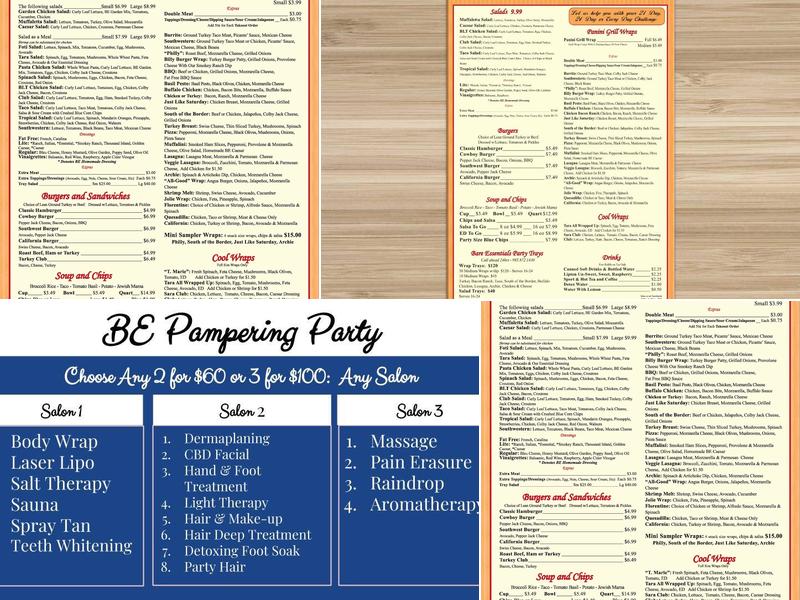 Bare Essentials Cafe Menu