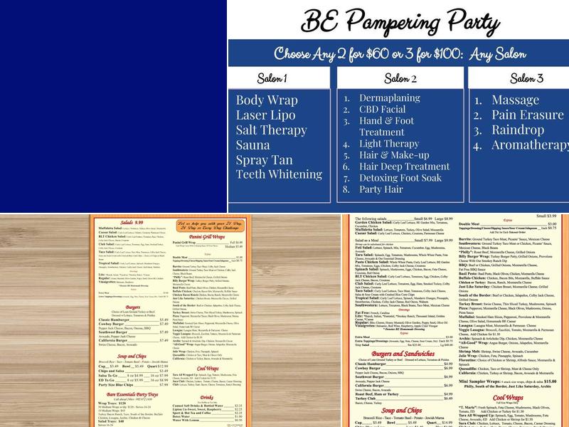 Bare Essentials Cafe Menu