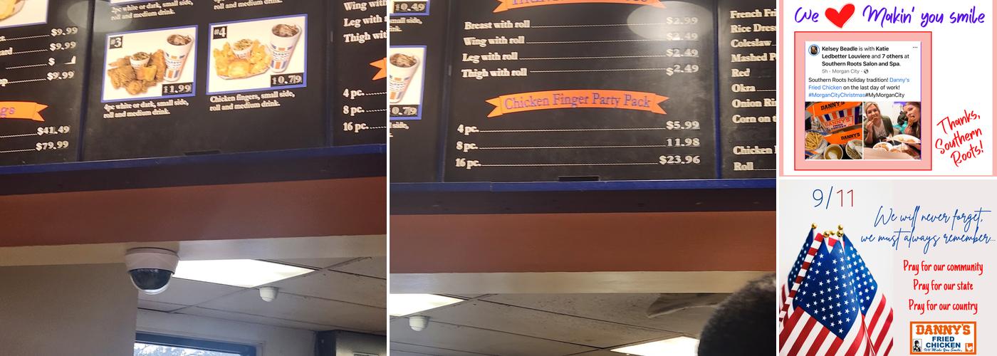 Danny's Fried Chicken Menu