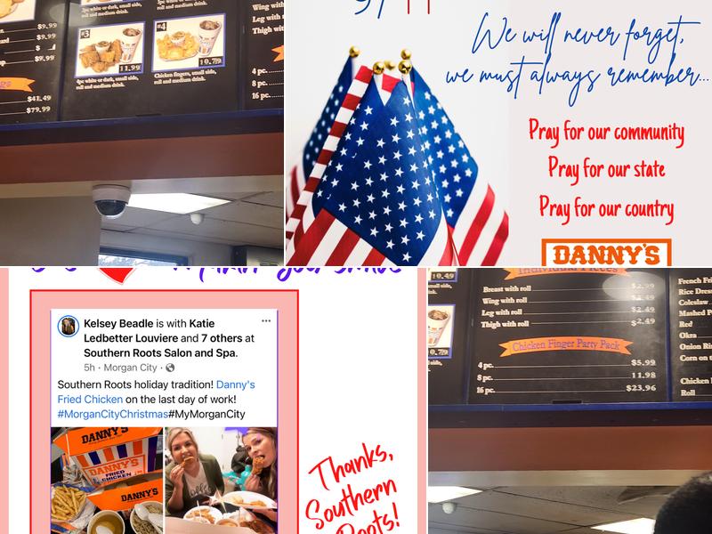 Danny's Fried Chicken Menu