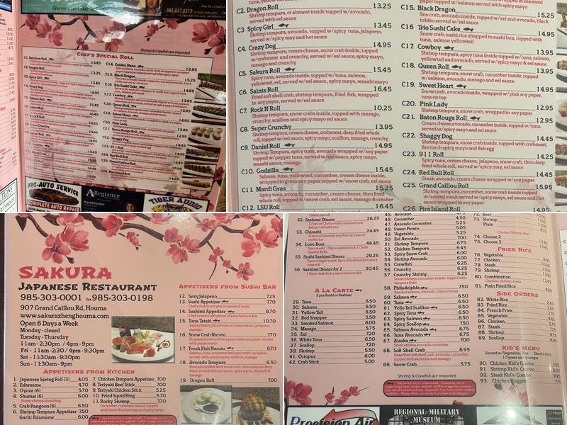 Sakura Menu