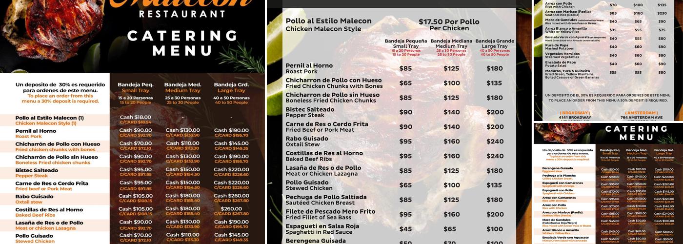 Malecon Menu