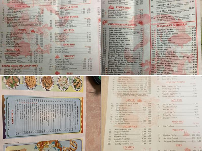 Dragon Garden Restaurant Menu