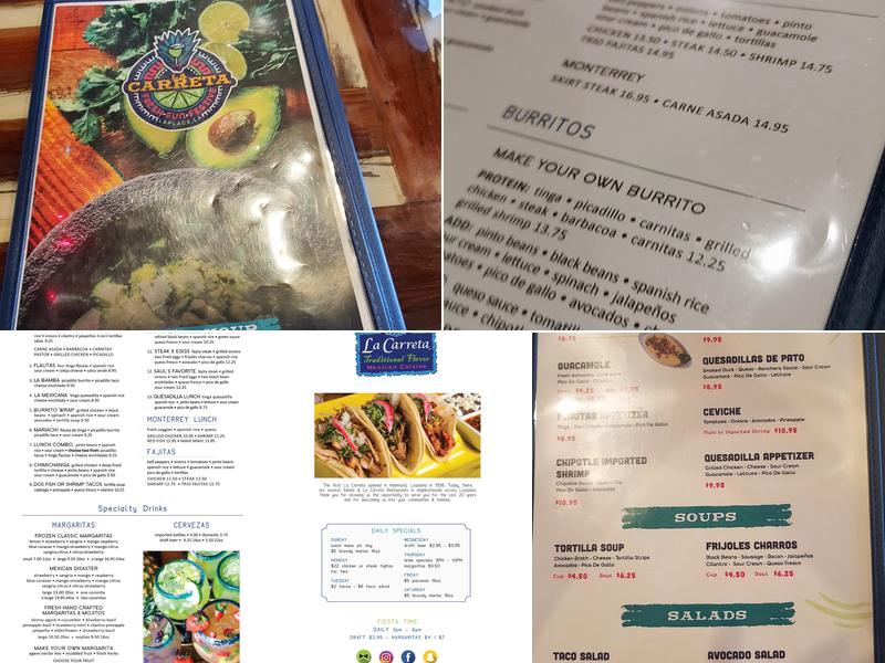 La Carreta Menu