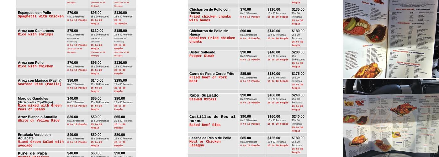 Malecon Menu