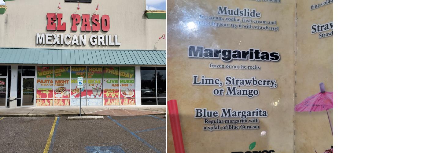 El Paso Mexican Grill - Luling Menu