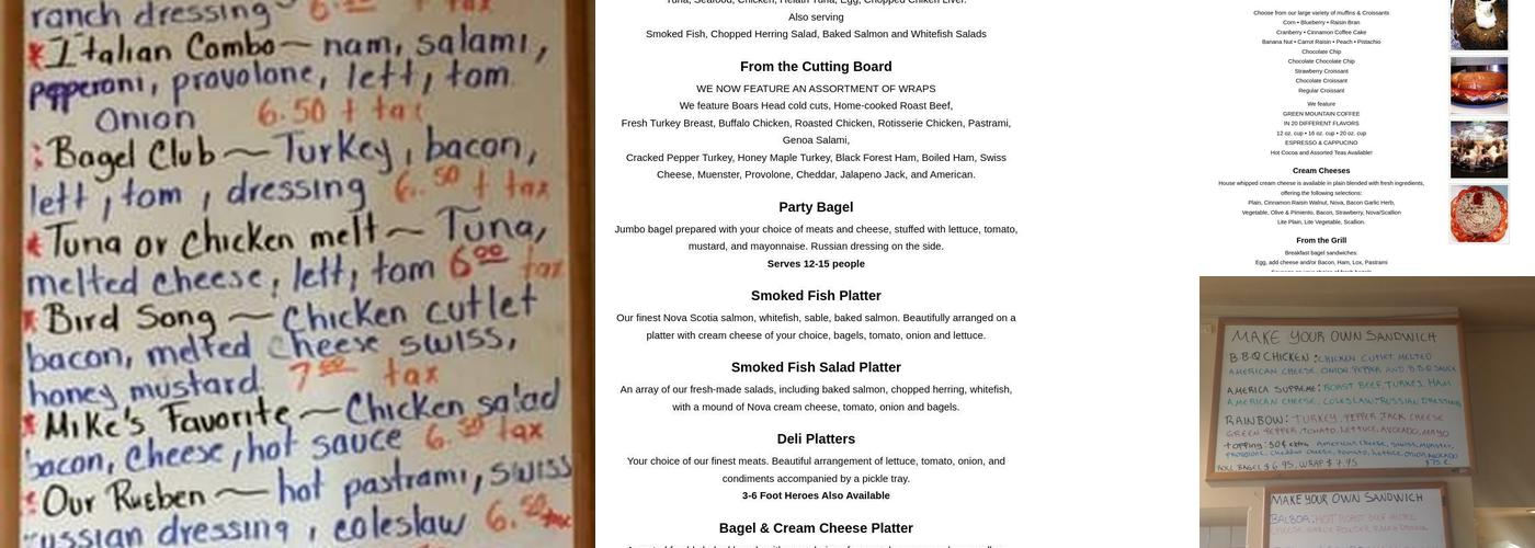 What A Bagel Cafe Menu