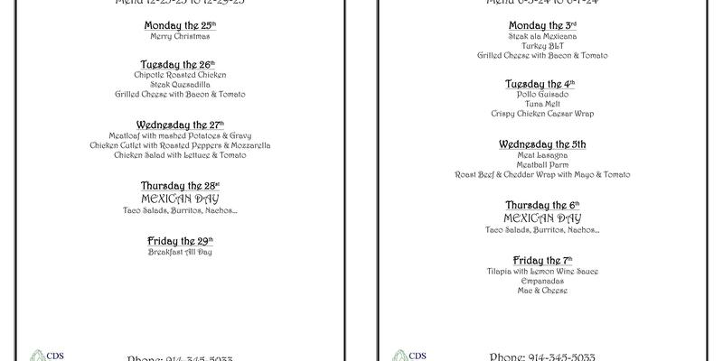 Skyline Cafe Menu