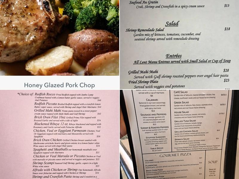 Brick Oven Cafe Menu