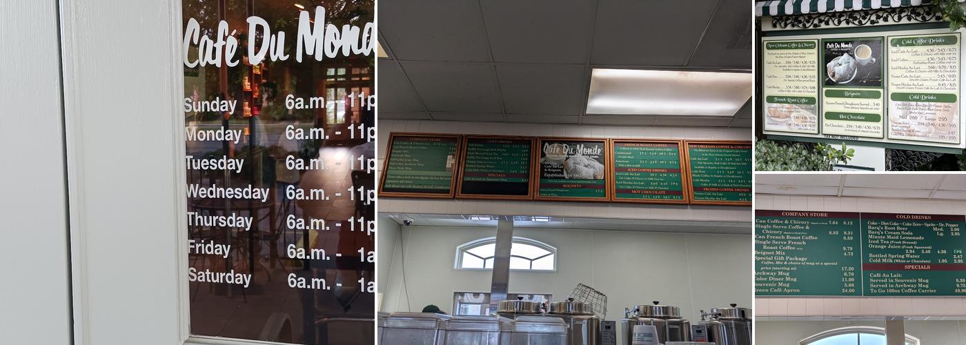 Café Du Monde Williams Blvd Menu