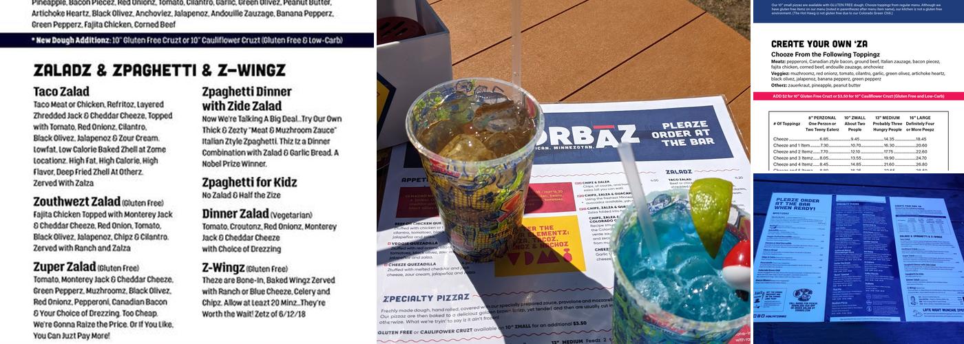 Zorbaz Menu