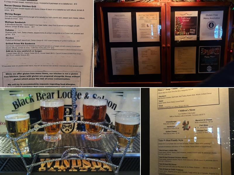 Black Bear Lodge & Saloon Menu