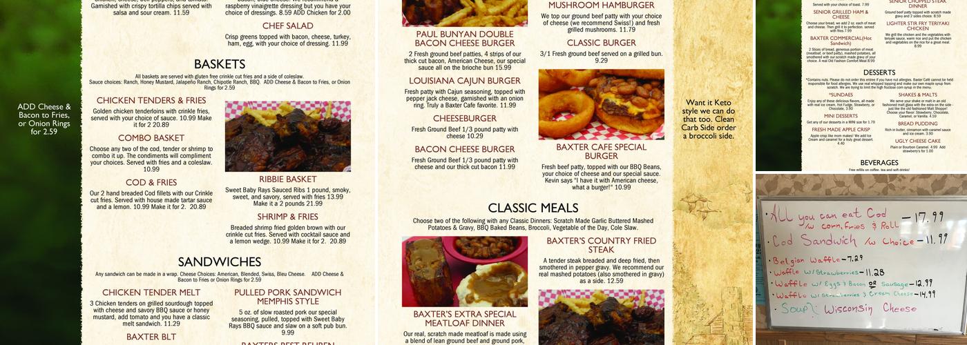 Baxter Cafe & Catering Menu