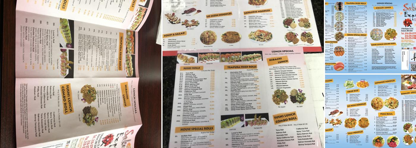 Sakura Express Menu