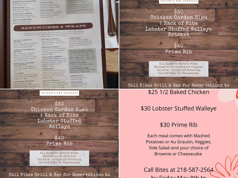 Bites Grill & Bar Menu