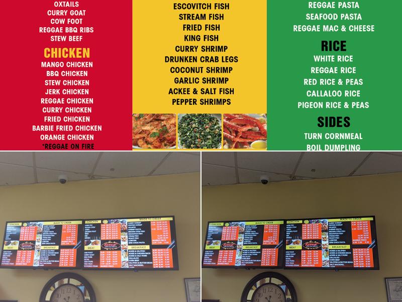 REGGAE PON THE GRILLE Menu