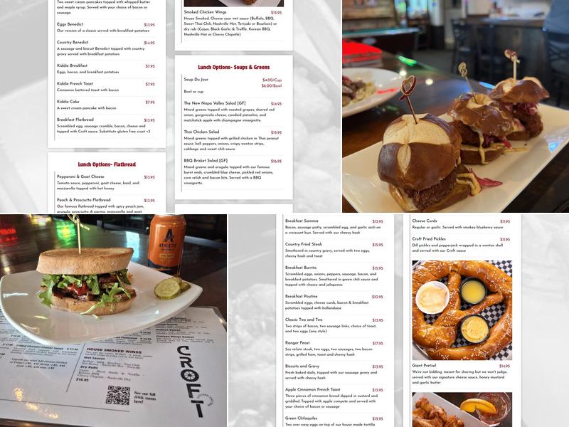 Croft Kitchen and Bar Menu