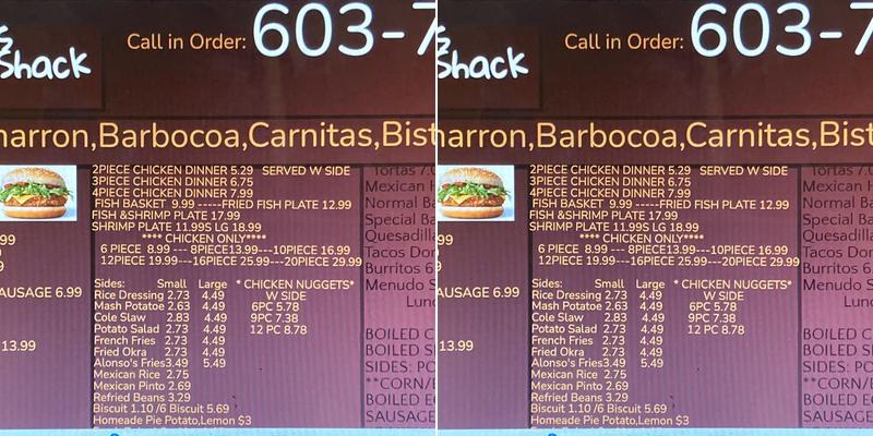 Alonso's Crawfish Shack Menu