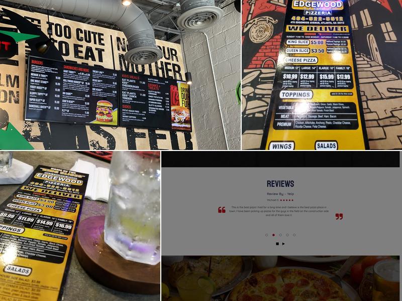 Edgewood Pizzeria Menu