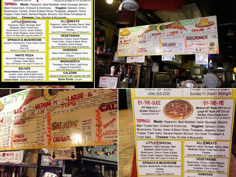 Little Five Points Pizza Menu