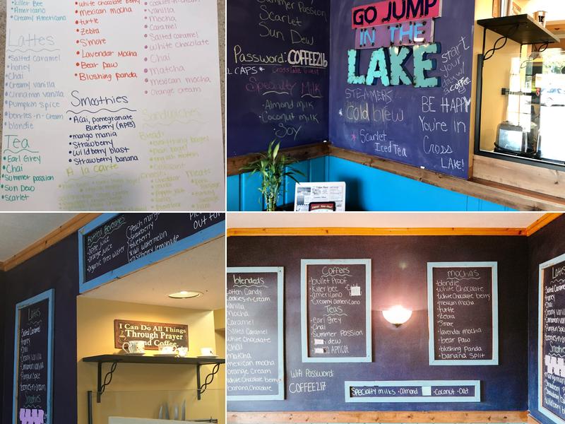 Crosslake Coffee Menu