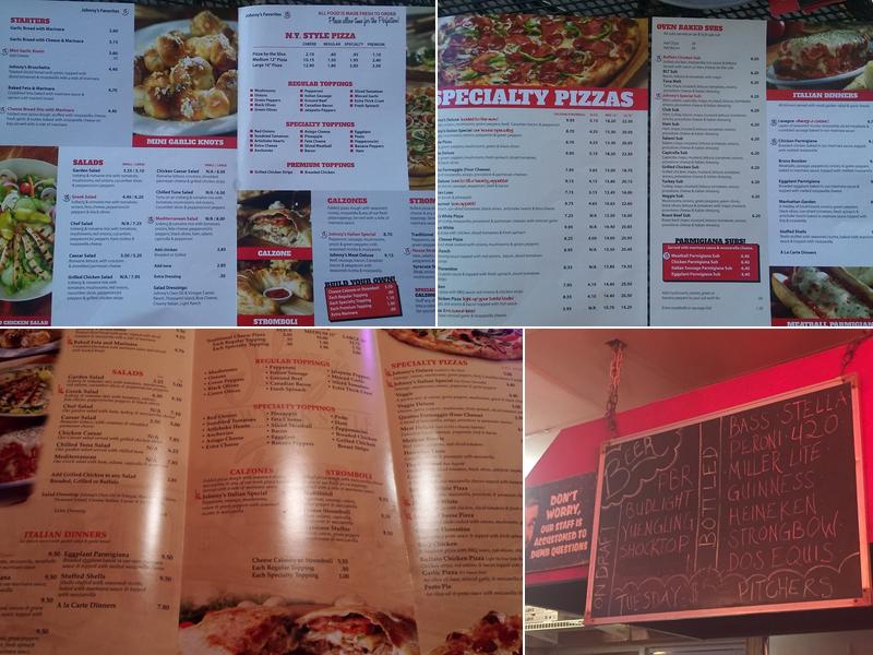 Johnny's New York Style Pizza Menu
