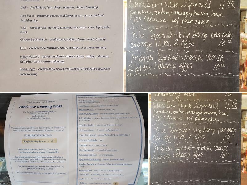 Valeri Ann's Family Foods Menu